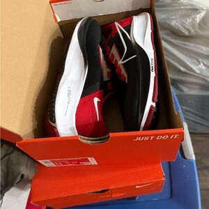 Nike Red and Black Athletic Shoes